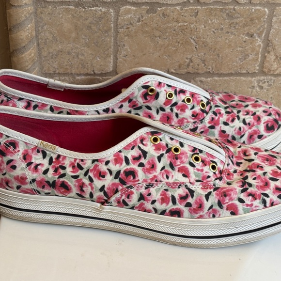 Kate Spade Keds Collaboration Women's Floral Slip-On Sneakers - Pink Women’s 11M - Picture 3 of 5